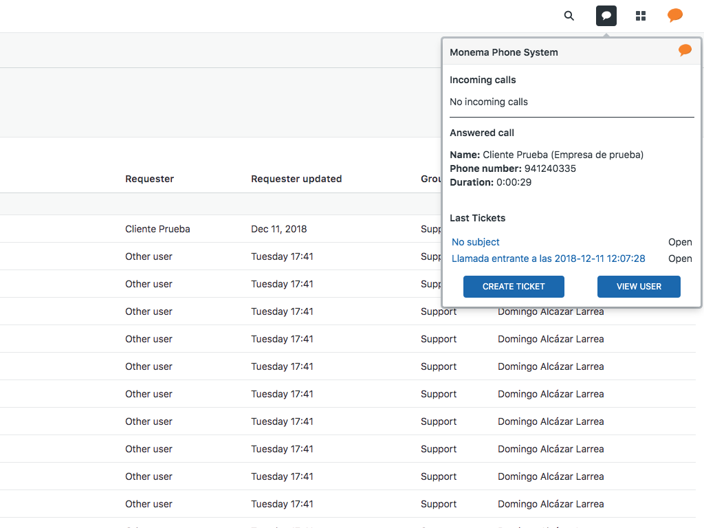 Monema Phone System screenshot 1